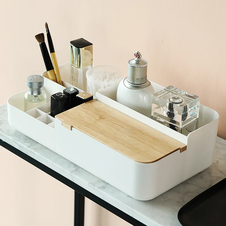 White storage box plastic multigrid storage box laundries holder
