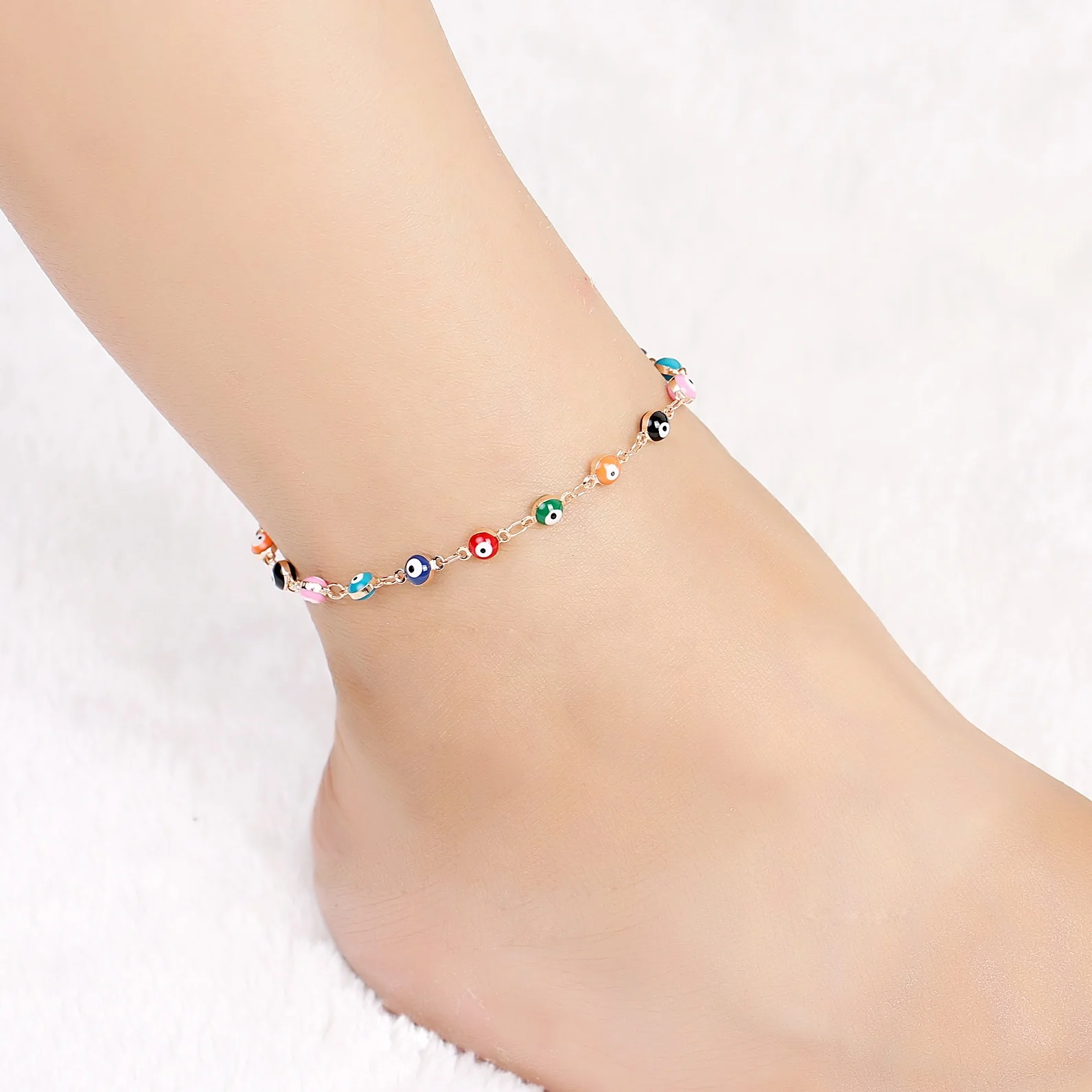 Fashion Eye of the demon Link Anklet Feet Gold plated Anklet For Women Men Jewelry gift Anklet, Gold color
Fashion Eye of the demon Link Anklet Feet Gold plated Anklet For Women Men Jewelry gift Anklet, Gold color