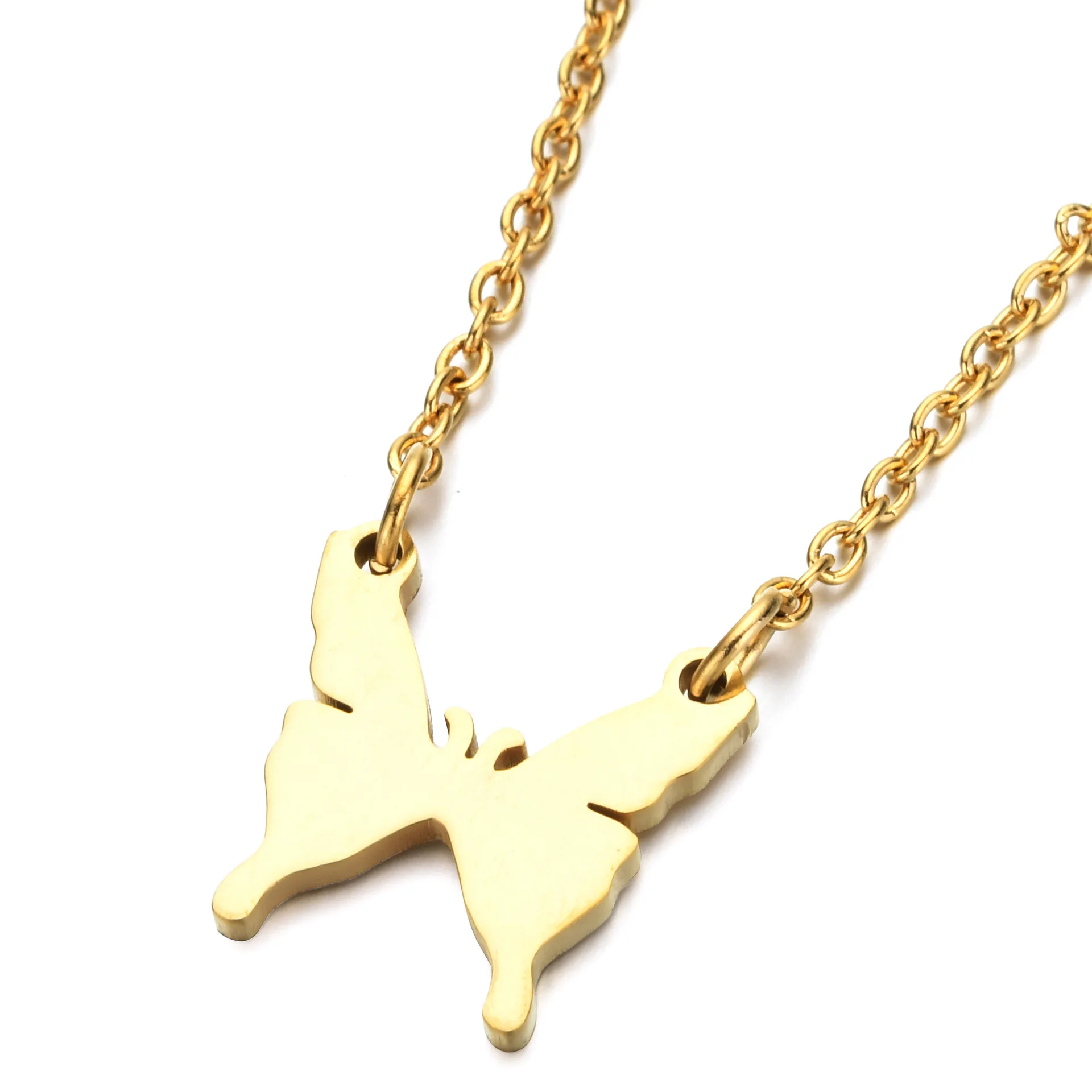 2020 Fashion Simple Design Gold Silver Plated Available Stainless Steel Butterfly Pendant Chain Necklace For Women, Picture
2020 Fashion Simple Design Gold Silver Plated Available Stainless Steel Butterfly Pendant Chain Necklace For Women, Picture