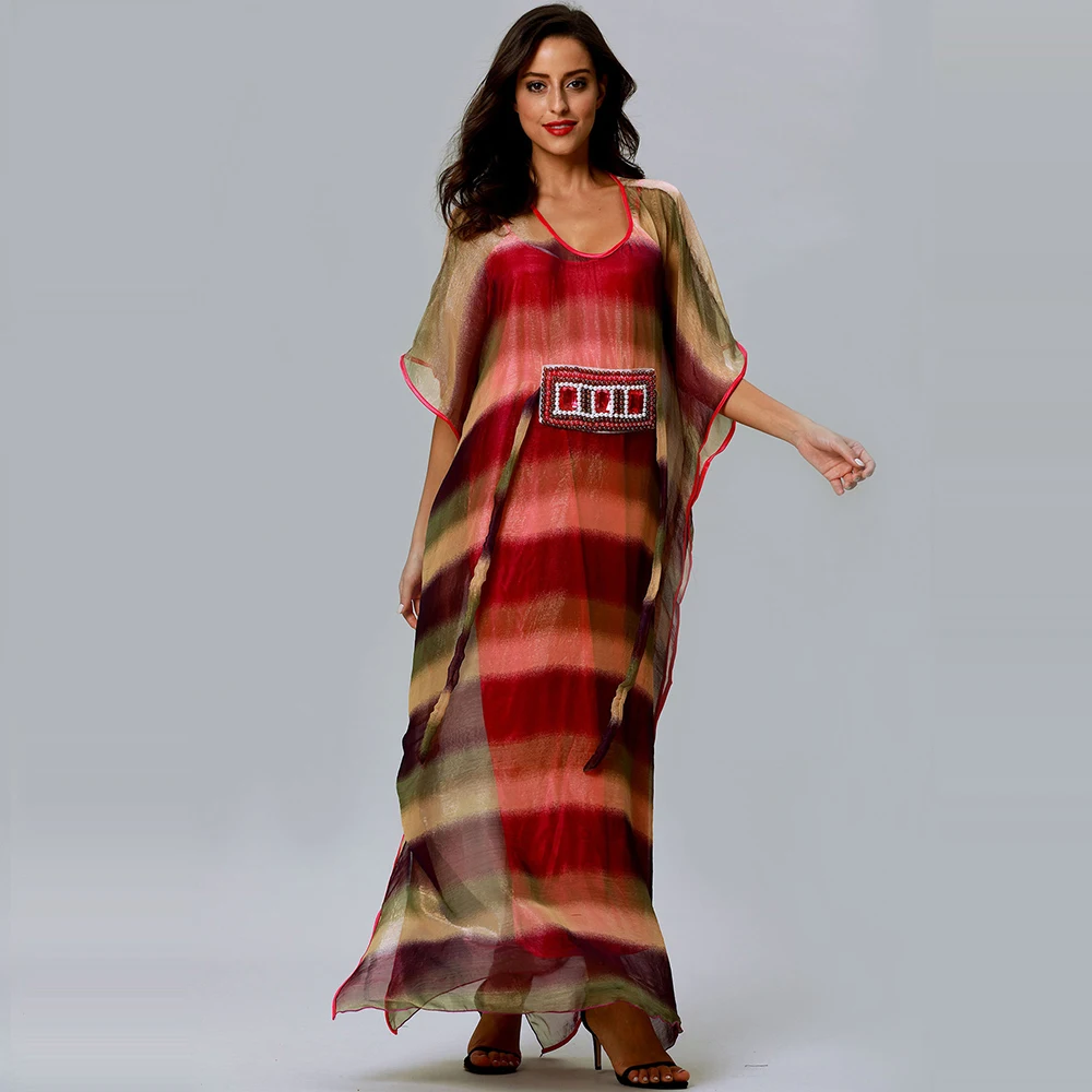 2021 summer breathable embroidered 2 piece chiffon boho long dress batwing abaya kaftan maxi women ladies casual loose dress, Yellow, purple
2021 summer breathable embroidered 2 piece chiffon boho long dress batwing abaya kaftan maxi women ladies casual loose dress, Yellow, purple