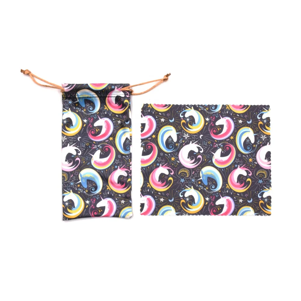 Microfiber Custom Optical Spectacle Glasses cleaning cloth and double side Drawstring Pouch sets, Black or customized
Microfiber Custom Optical Spectacle Glasses cleaning cloth and double side Drawstring Pouch sets, Black or customized