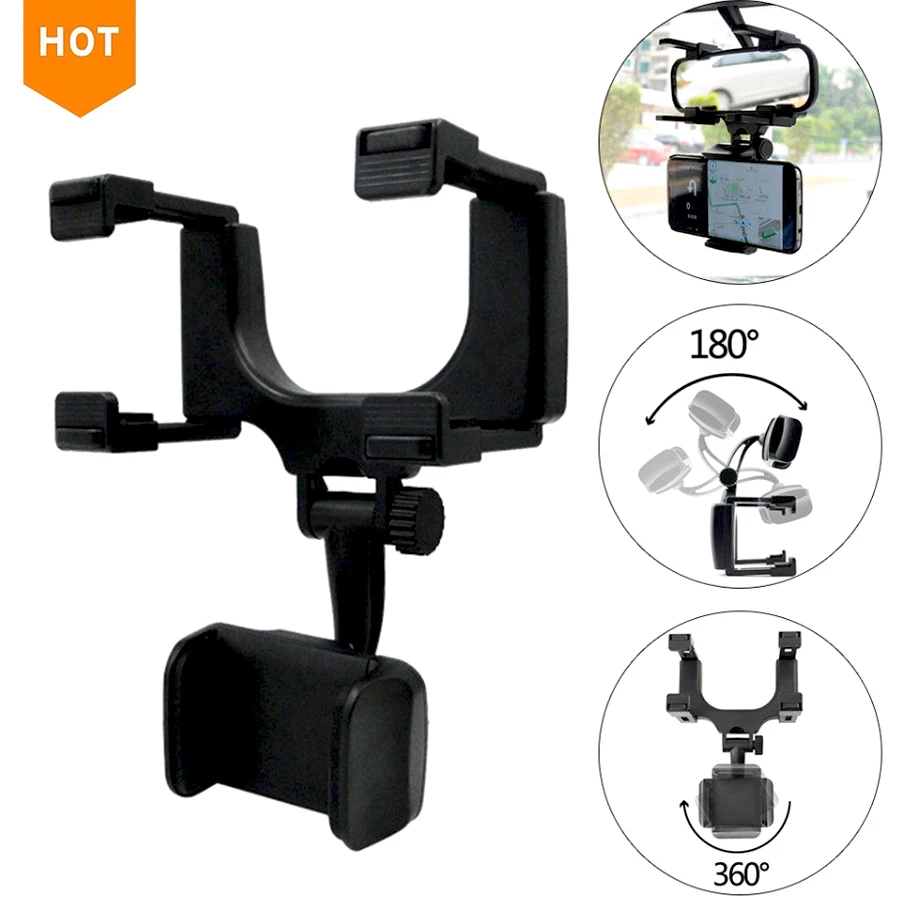 Car Rearview Mirror Phone Holder Universal Smartphone Cradle Car Phone Mount Phone Stand with 270 Degree Swivel
Car Rearview Mirror Phone Holder Universal Smartphone Cradle Car Phone Mount Phone Stand with 270 Degree Swivel