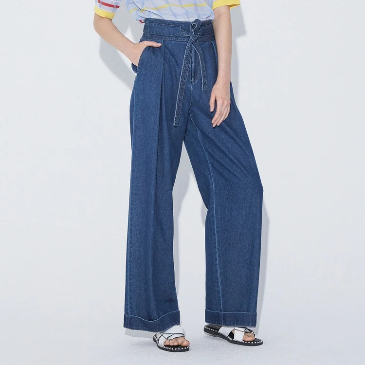 2021 Jeans Pants Women Fashion Brand Long Loose Wide-Leg Trousers Women High Waist Denim Jeans With Belt, Blue or customized
2021 Jeans Pants Women Fashion Brand Long Loose Wide-Leg Trousers Women High Waist Denim Jeans With Belt, Blue or customized