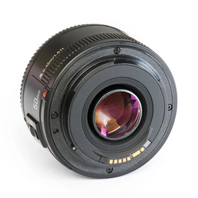 

YONGNUO 50mm Lens YN50mm F1.8 Camera Lens EF 50mm for Canon Aperture Lenses For EOS DSLR 700D 750D 800D 5D Mark II IV 10D 1300D, Black