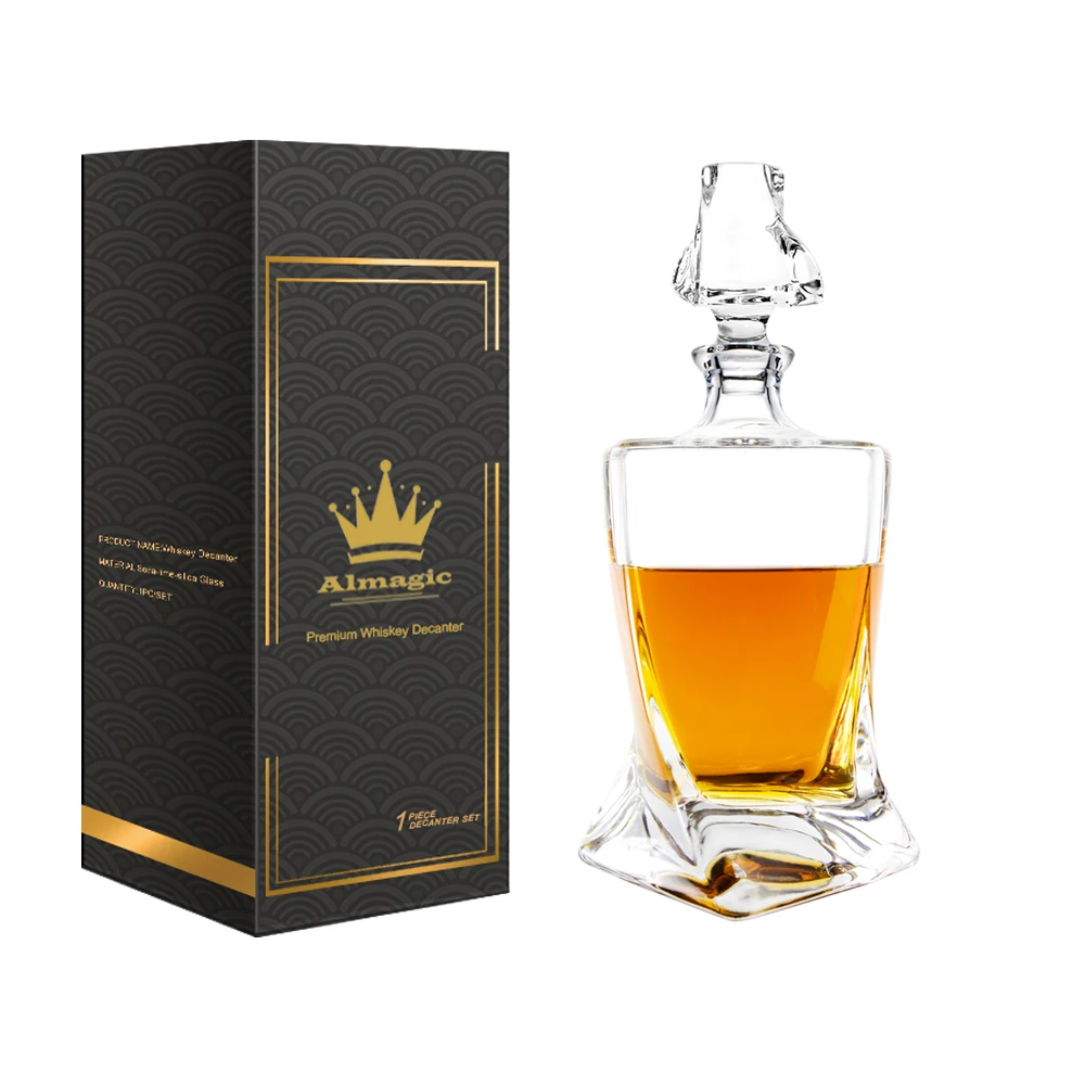Best selling classic 610ml glass whiskey decanter with luxury gift box, Photo color
Best selling classic 610ml glass whiskey decanter with luxury gift box, Photo color