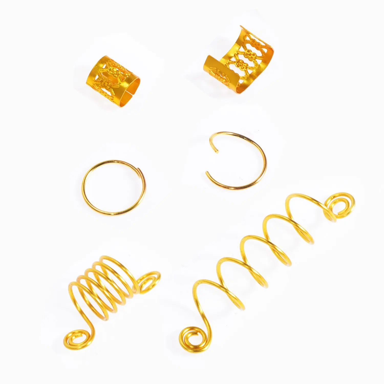 60pcs Aluminum Dreadlocks beads Metal Hair Braiding Beads for Hair Accessory and Hair Cuffs, Gold
60pcs Aluminum Dreadlocks beads Metal Hair Braiding Beads for Hair Accessory and Hair Cuffs, Gold