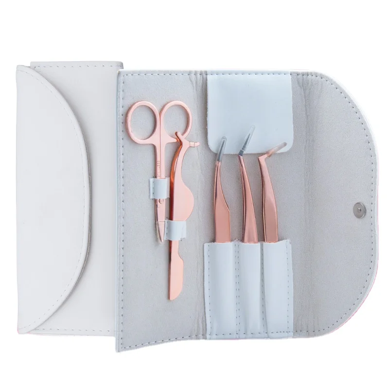China Factory Supply Makeup Beauty Private Label Rose Gold Eyelash Tweezer For False Lashes Portable Leather Bag
China Factory Supply Makeup Beauty Private Label Rose Gold Eyelash Tweezer For False Lashes Portable Leather Bag