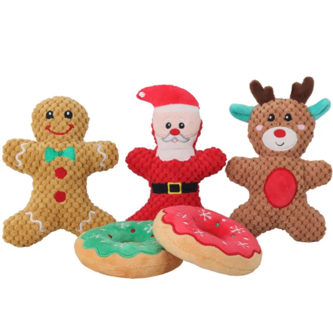 New Christmas Pet Dog Plush Sound Toy Dog Santa Claus Series Cartoon Cute Dog Chew Toys
New Christmas Pet Dog Plush Sound Toy Dog Santa Claus Series Cartoon Cute Dog Chew Toys