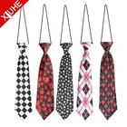Customized Logo School Neck Ties Elastic Mens Tie Printed Anime Necktie for Halloween