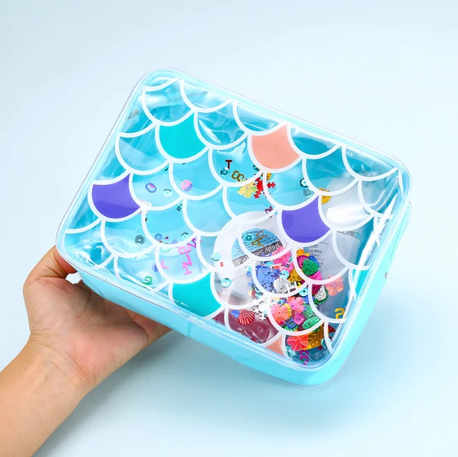Waterproof PVC Clear Transparent Cosmetic Bag Travel Toiletry Pouch Mermaid Storage Bag for Women Girls
Waterproof PVC Clear Transparent Cosmetic Bag Travel Toiletry Pouch Mermaid Storage Bag for Women Girls