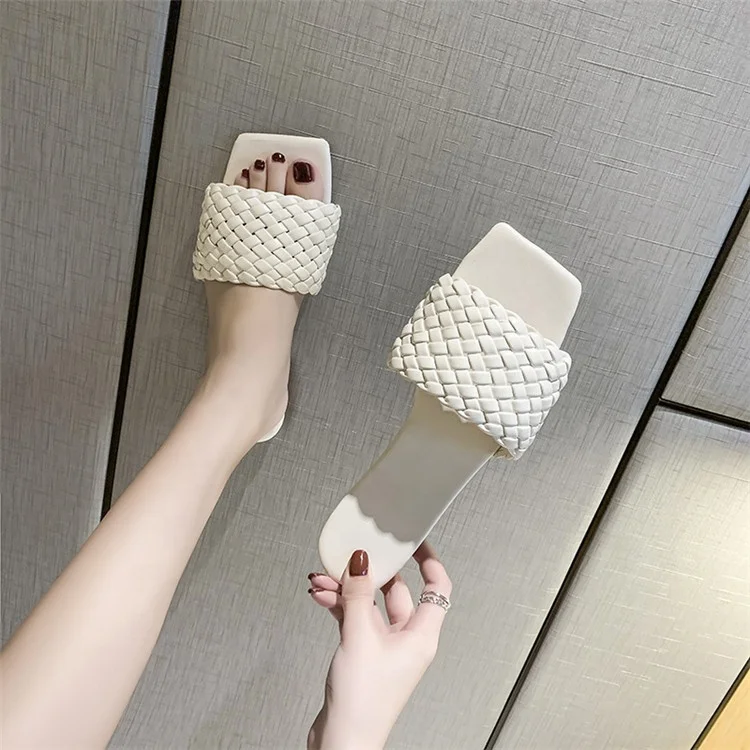Fashion Square Head Slippers BV Braided Slides Slipper Women Shoes Summer Sandals Flat Flip flops, Custom
Fashion Square Head Slippers BV Braided Slides Slipper Women Shoes Summer Sandals Flat Flip flops, Custom