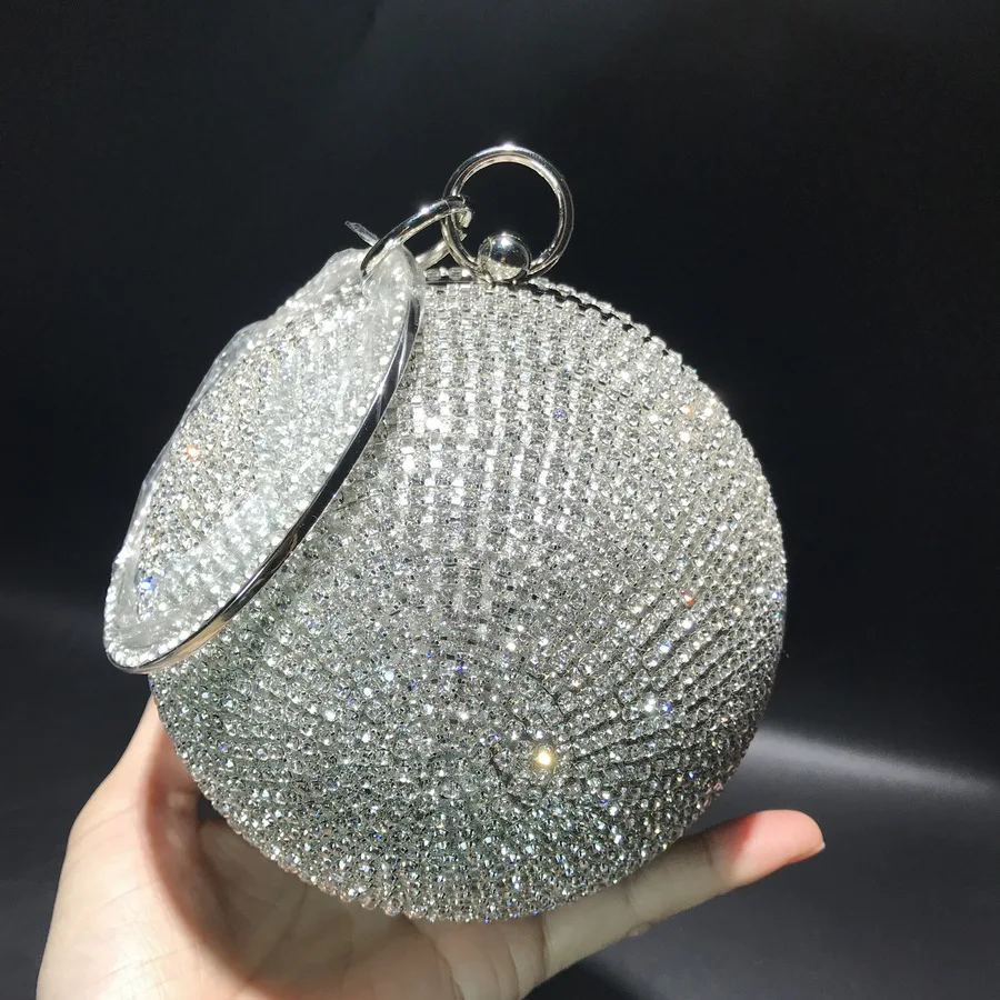 2023 Fashion Women Crystal Clutch Purse Round Ball Evening Bags Full Rhinestone Wedding Party Handbags
2023 Fashion Women Crystal Clutch Purse Round Ball Evening Bags Full Rhinestone Wedding Party Handbags