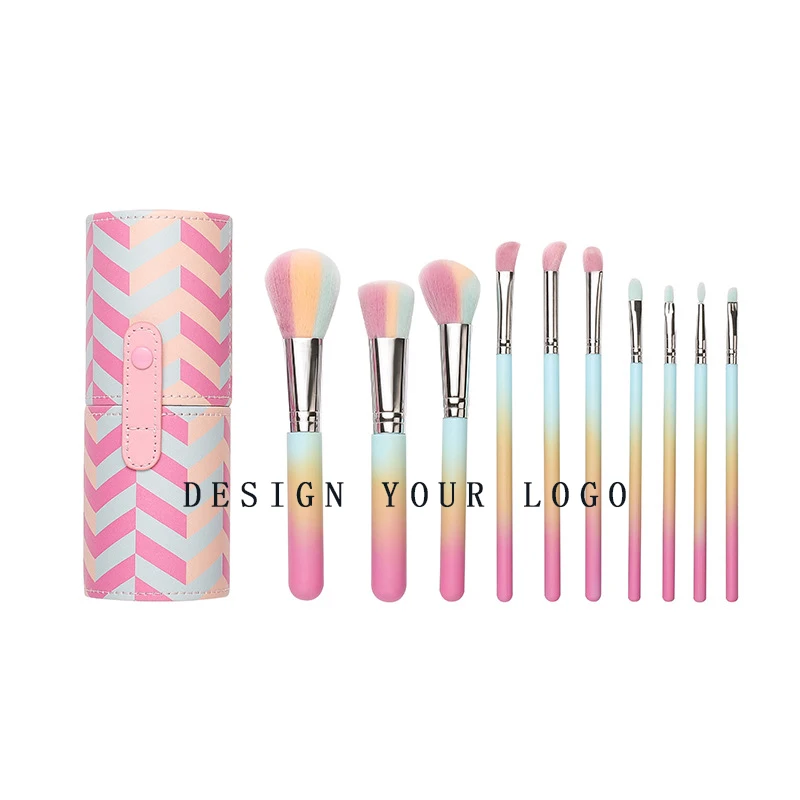 Amazon New Color Makeup Brush Set 10 Pcs Rainbow Makeup Brush Set Gradient Makeup Brushes Design Custom Logo With Pu Bucket, Picture
Amazon New Color Makeup Brush Set 10 Pcs Rainbow Makeup Brush Set Gradient Makeup Brushes Design Custom Logo With Pu Bucket, Picture