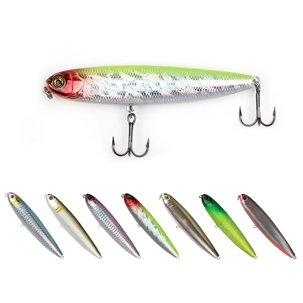 WEIHE Competitive price 16.5g plastic bait top water pencil hard fishing lures, 6 colors
WEIHE Competitive price 16.5g plastic bait top water pencil hard fishing lures, 6 colors