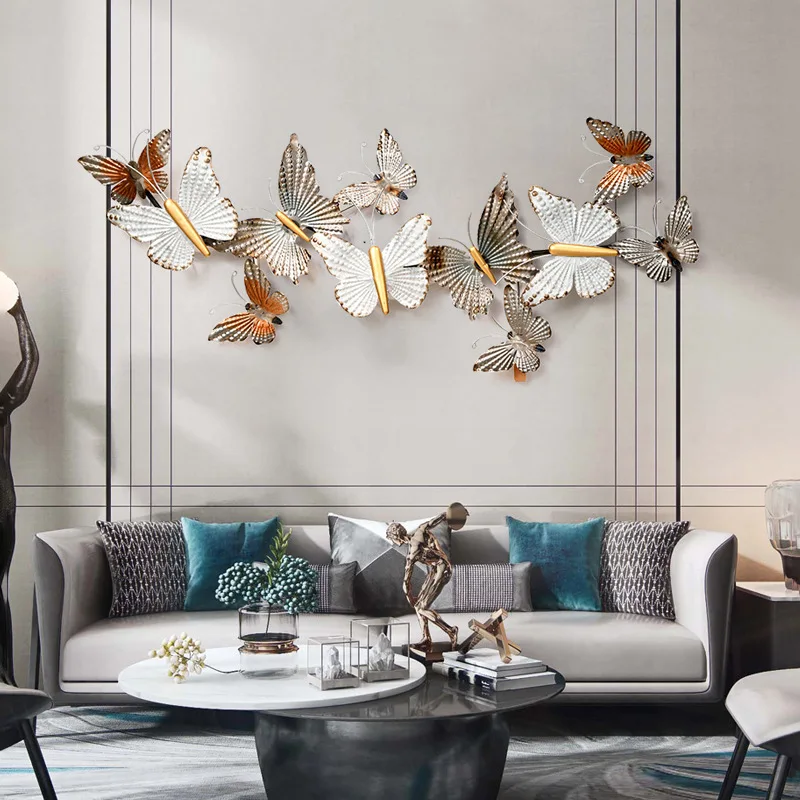 New Designed Nordic Light Luxury Background Iron Butterfly Flower Wall Hanging Decoration, Customized
New Designed Nordic Light Luxury Background Iron Butterfly Flower Wall Hanging Decoration, Customized
