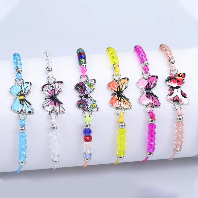 New Design Multi Color Butterfly Necklace Bracelet Adjustable Crystal Beaded Butterfly Bracelet Necklace Jewelry for Party
New Design Multi Color Butterfly Necklace Bracelet Adjustable Crystal Beaded Butterfly Bracelet Necklace Jewelry for Party