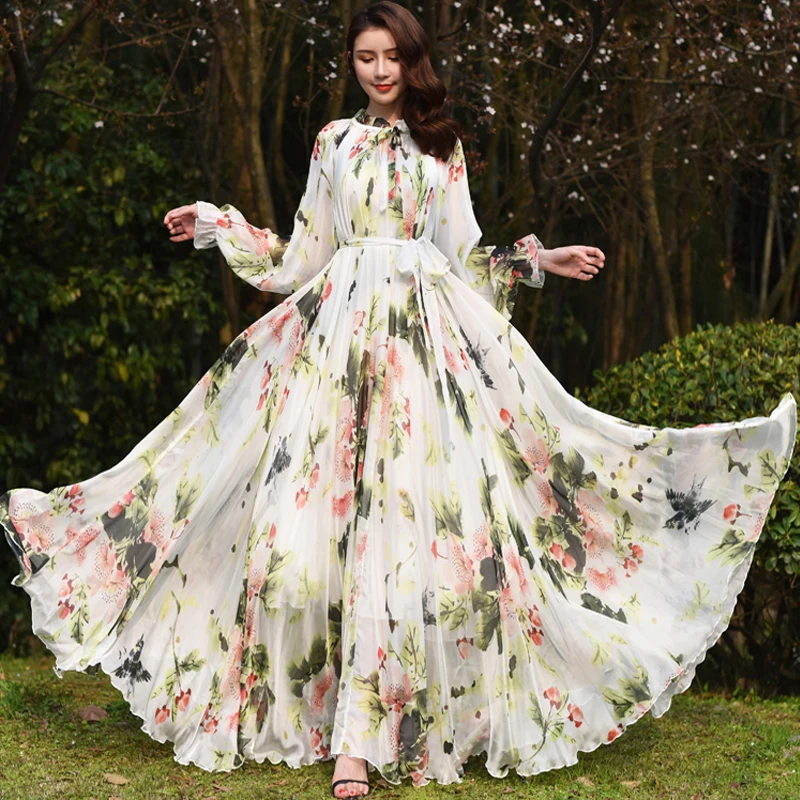2021 Vibrant Floral Maxi Dress Plus Size Summer Casual Bohemian Chiffon Beach Holiday Bangkok Dress Muslim Dress
2021 Vibrant Floral Maxi Dress Plus Size Summer Casual Bohemian Chiffon Beach Holiday Bangkok Dress Muslim Dress