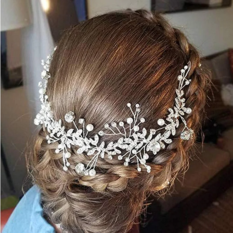 Temperament Handmade Bridesmaid Party Jewelry Exquisite Headband Tiara Crystal Floral Leaf With Lace Ribbon Hair Vine
Temperament Handmade Bridesmaid Party Jewelry Exquisite Headband Tiara Crystal Floral Leaf With Lace Ribbon Hair Vine