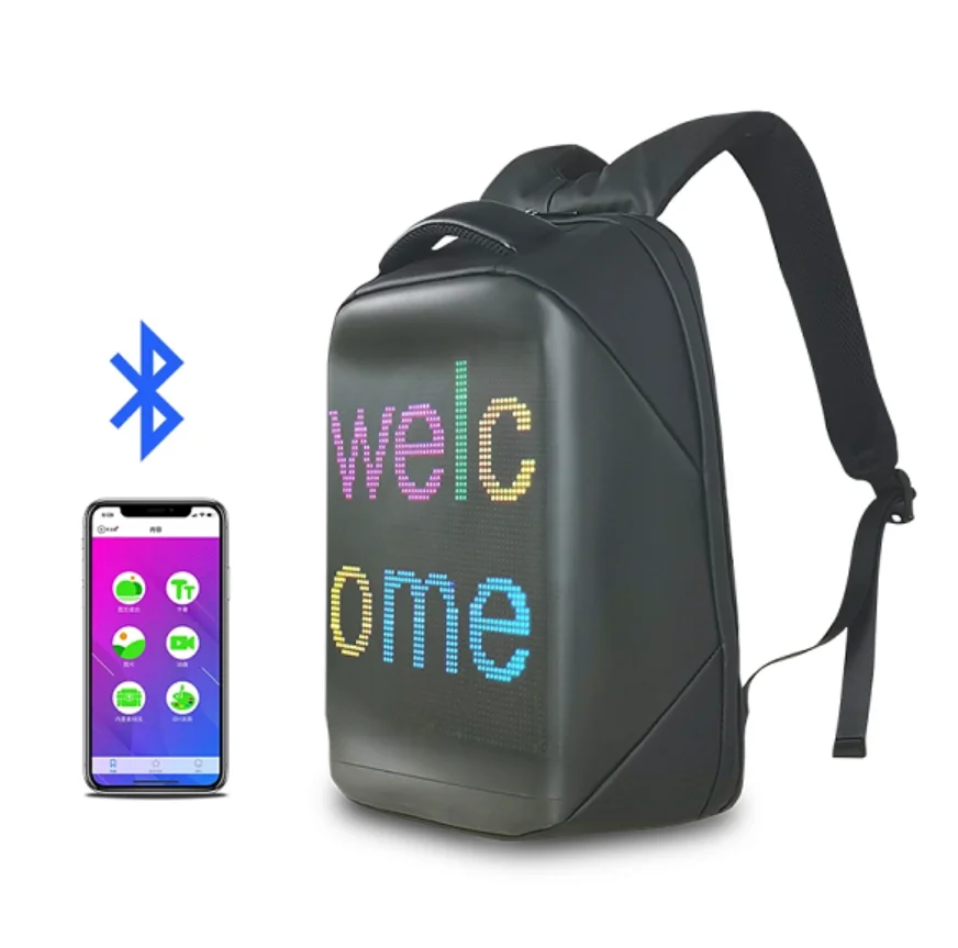 Yzora 2020 High Quality Mobile Panel With Screens Safety Computer Led screen Display Bags DIY dynamic LED Backpack, Black,custom
Yzora 2020 High Quality Mobile Panel With Screens Safety Computer Led screen Display Bags DIY dynamic LED Backpack, Black,custom