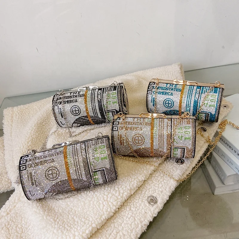 Latest Arrival Luxury Bling Purse Bag Rhinestone Small Cylinder Money Banquet Bag Phone Chain Evening Bag For Party, 4 colors
Latest Arrival Luxury Bling Purse Bag Rhinestone Small Cylinder Money Banquet Bag Phone Chain Evening Bag For Party, 4 colors