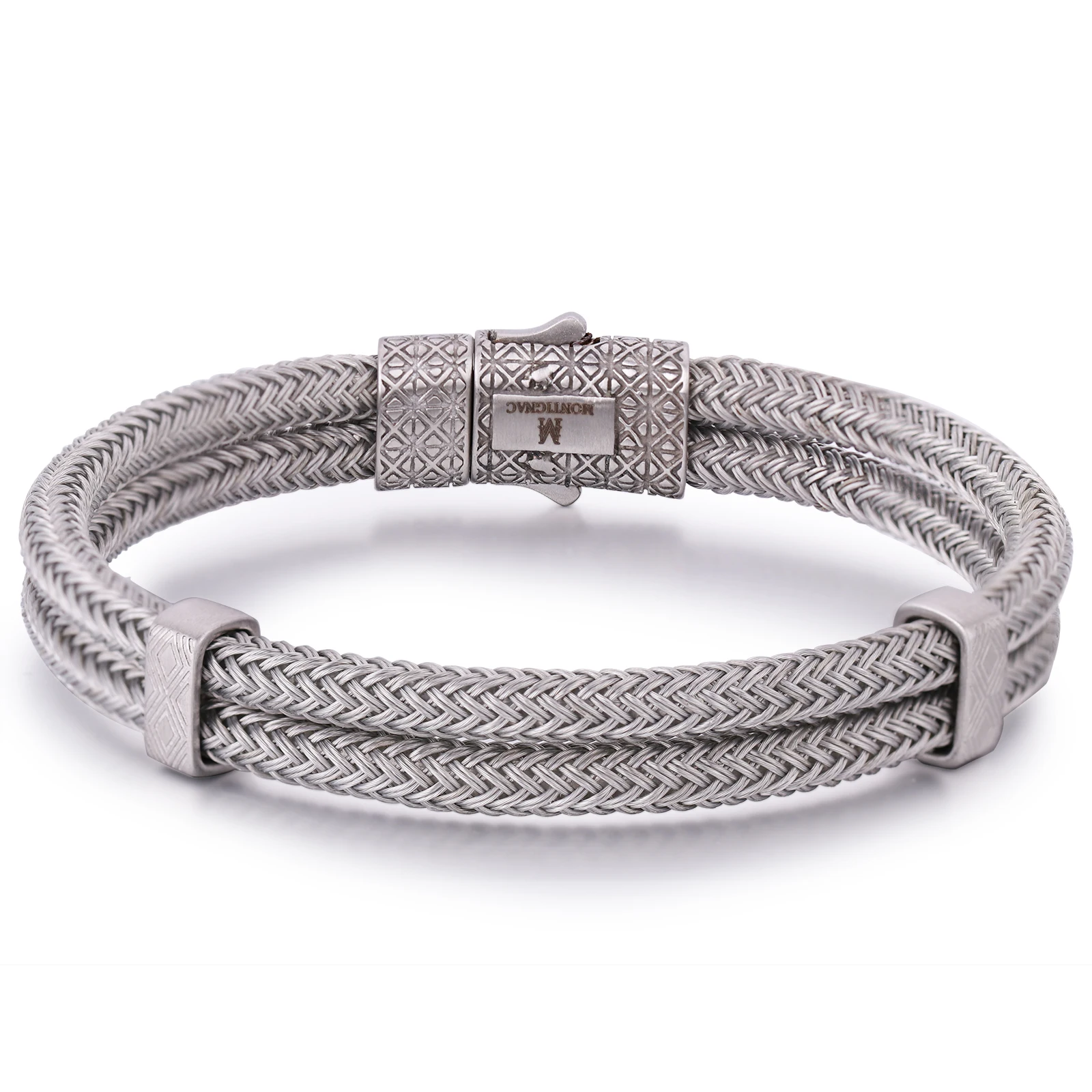 Fashion Double Rope Cable Special Clasp Stainless Steel Chain Men Bracelet, Silver/ black
Fashion Double Rope Cable Special Clasp Stainless Steel Chain Men Bracelet, Silver/ black
