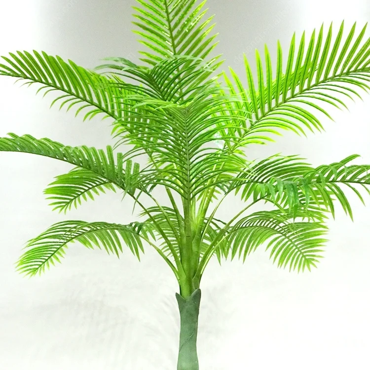 decorative green artificial areca palm potted tree