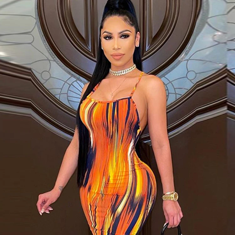 Women Tie Dye Style Skinny Maxi Dress Colorful Striped Print Spaghetti Strap Backless Beach Style Sexy Streetwear Outfit, As pictures show
Women Tie Dye Style Skinny Maxi Dress Colorful Striped Print Spaghetti Strap Backless Beach Style Sexy Streetwear Outfit, As pictures show