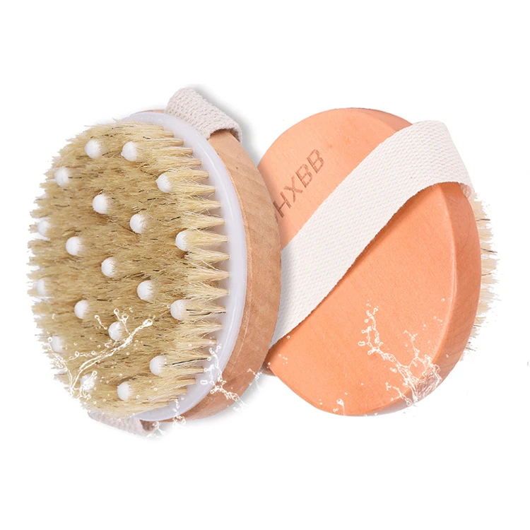 2020 High Quality Round Wooden Scrub and Wash Bath Massage Body Brush with Boar Bristles, Natural color
2020 High Quality Round Wooden Scrub and Wash Bath Massage Body Brush with Boar Bristles, Natural color