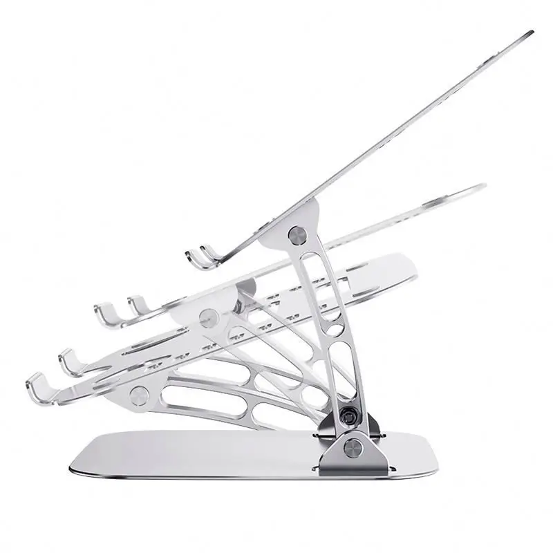 Portable folding computer table HOPsx aluminium alloy classic portable stand for laptop travel, Silver
Portable folding computer table HOPsx aluminium alloy classic portable stand for laptop travel, Silver
