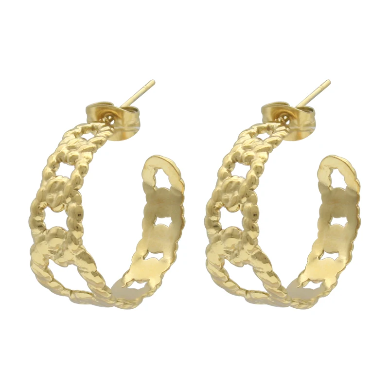 European and American hot sale fashion Circle C type personality 14k gold plated simple earrings for girls 2021
European and American hot sale fashion Circle C type personality 14k gold plated simple earrings for girls 2021