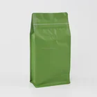 Wholesale aluminum foil ziplock one way valve block bottom coffee bags with coffee design
