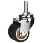 Furniture Caster Chair Castor Wheel and 50 Mm Office Chair Brown Tpr Double Wheel Light Duty Castor Wheel
