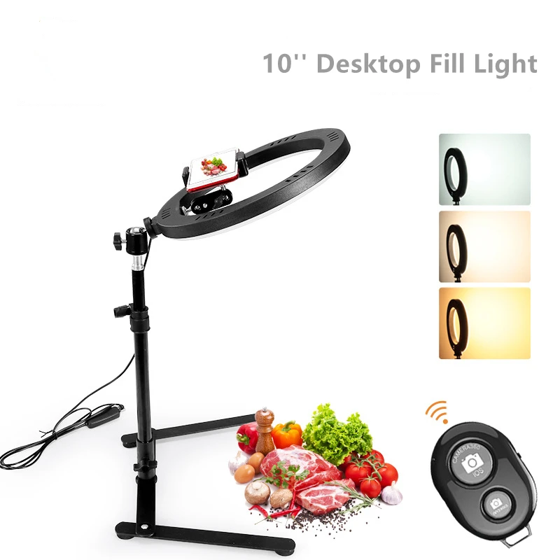 360 adjustable 10 inch Mobile phone overhead Stand Desktop Photography Multi-function Video Tripod Livestream Fill Light, Black
360 adjustable 10 inch Mobile phone overhead Stand Desktop Photography Multi-function Video Tripod Livestream Fill Light, Black