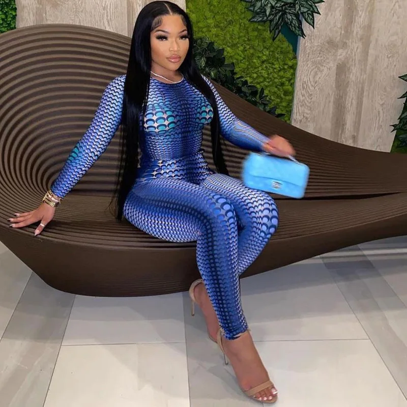 New Sexy Fashion Printed long Sleeved Slim High Waist Sports Women Trousers Jumpsuit
New Sexy Fashion Printed long Sleeved Slim High Waist Sports Women Trousers Jumpsuit