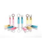 240PCS Insulated Heat Shrink Electrical Connectors Wire Crimp Terminal Spade Kit