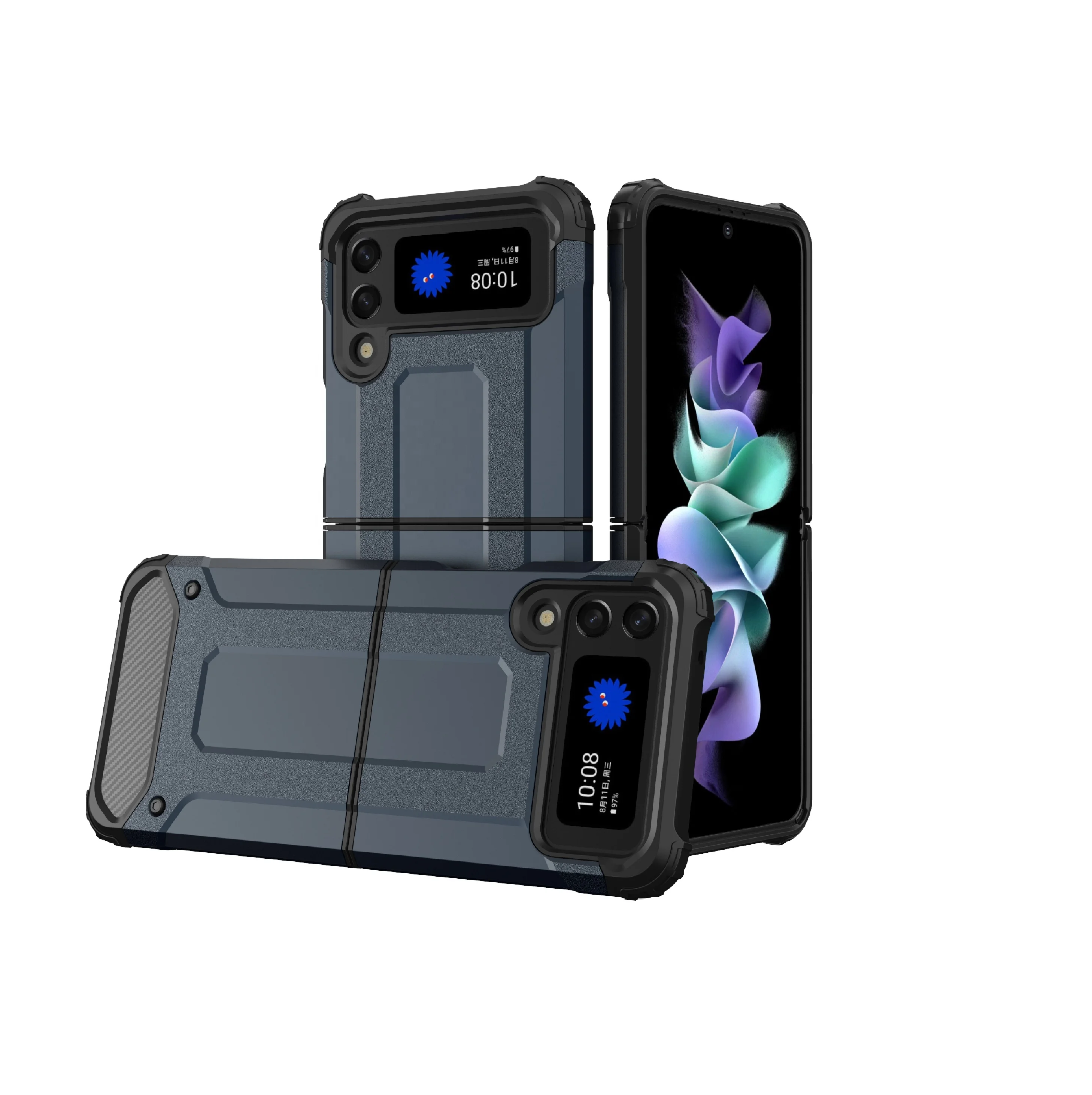 Hoya TPU PC Multi-Colors MeCha style Folding Mobile Phone Cover Case for Samsung galaxy z flip 3 5G, Black/gray/navy/white/silver//gold/red/pink/mint green/rose gold
Hoya TPU PC Multi-Colors MeCha style Folding Mobile Phone Cover Case for Samsung galaxy z flip 3 5G, Black/gray/navy/white/silver//gold/red/pink/mint green/rose gold