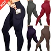 wholesale womens high waist workout leggins fitness ladies tights yoga pants woman gym leggings with pockets