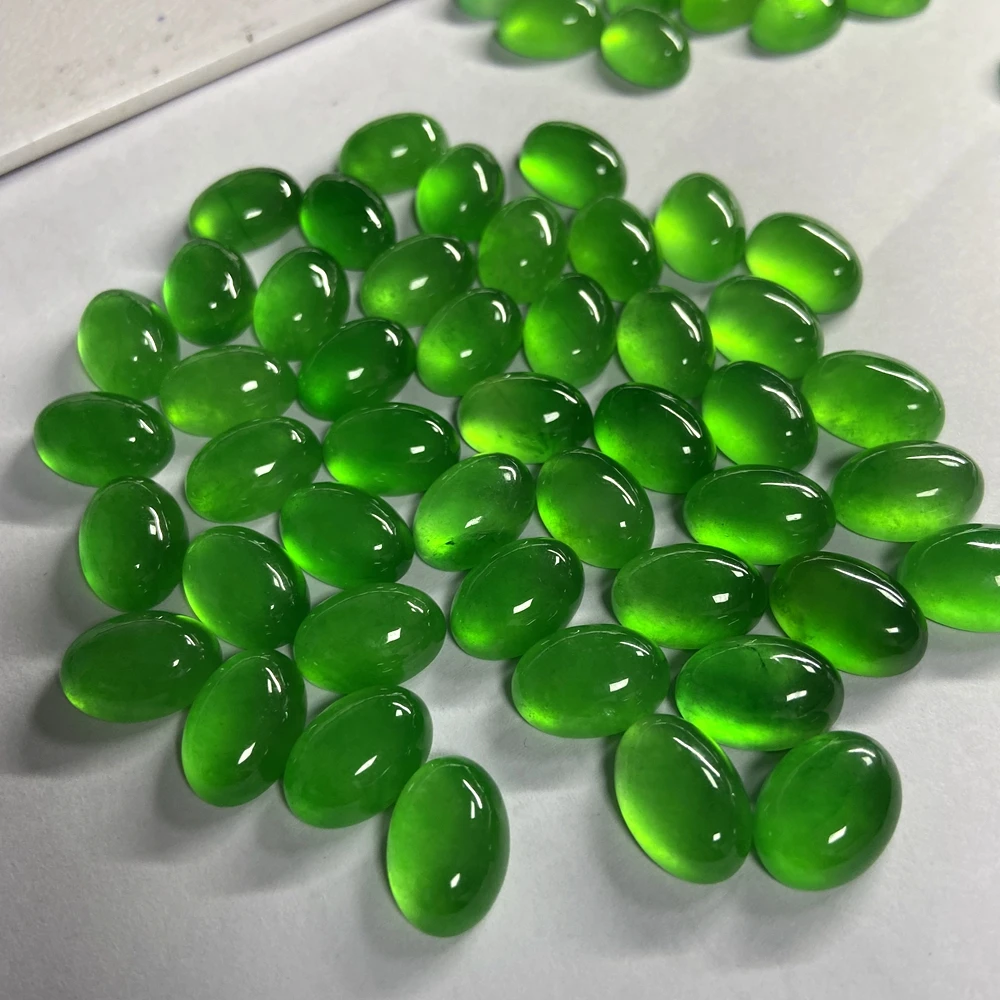 HQ GEMS Original Burma natural Jadeite Oval cabochon stone big size 10X14mm flatback cabochon Myanmar jade stone, Green
HQ GEMS Original Burma natural Jadeite Oval cabochon stone big size 10X14mm flatback cabochon Myanmar jade stone, Green