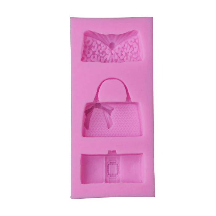 DIY popular bag shape baking mold cake decorating fondant silicone resin molds, Pink
DIY popular bag shape baking mold cake decorating fondant silicone resin molds, Pink