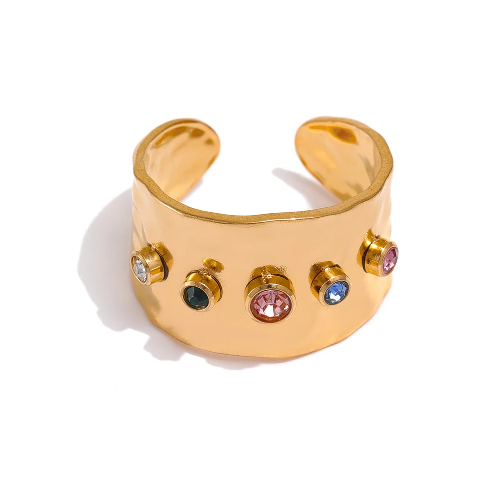 JINYOU 116 Colorful Cubic Zirconia Stainless Steel Gold 18K Plated Rings for Women Waterproof Jewelry 2022 New
JINYOU 116 Colorful Cubic Zirconia Stainless Steel Gold 18K Plated Rings for Women Waterproof Jewelry 2022 New