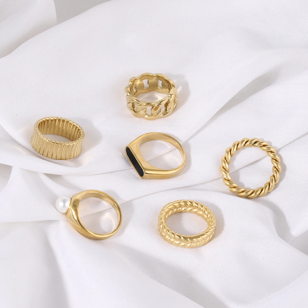 2021 Simple Fashion Stainless Steel 18K Gold Plated Ring Multi-loop Chunky Women Jewelry Rings Set
2021 Simple Fashion Stainless Steel 18K Gold Plated Ring Multi-loop Chunky Women Jewelry Rings Set