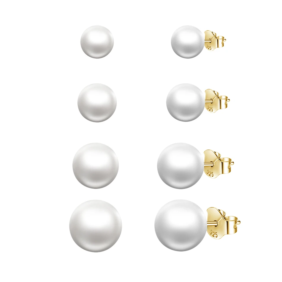 Trendy Pearl Jewelry 925 Sterling Silver 14k Gold Plated Pearl Stud Earrings For Women Wedding Gifts
Trendy Pearl Jewelry 925 Sterling Silver 14k Gold Plated Pearl Stud Earrings For Women Wedding Gifts