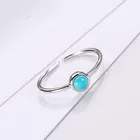 Party Ring Silver Rings Fashion Turquoise Inlay Ring Charming 925 Silver Rings