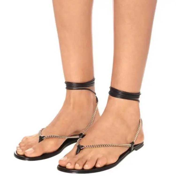 2021 African & American hot sale metal chain shoes summer women lace-up simple outdoor beach flat sandals, Black, white brown
2021 African & American hot sale metal chain shoes summer women lace-up simple outdoor beach flat sandals, Black, white brown