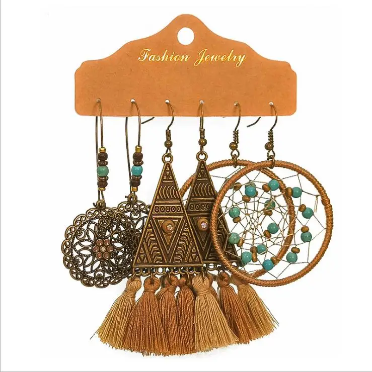 New Bohemian Vintage Earrings Set For Women Trendy Ethnic Moon Drop Jewelry Female Fashion
New Bohemian Vintage Earrings Set For Women Trendy Ethnic Moon Drop Jewelry Female Fashion