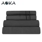 AOKA AU Double Size Sheet Set Brushed Microfibre Bed Sheet Sets 1800tc Bedding Sheet Set