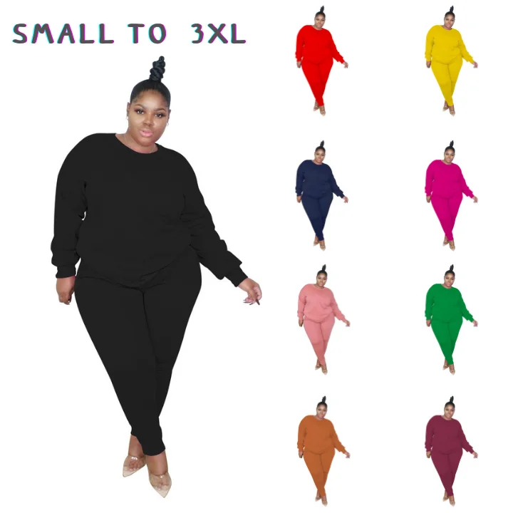 Wholesale Autumn 2021 Plus Size Women's Thin Multicolor Sweater Two-piece Suit Woman, 10 colors
Wholesale Autumn 2021 Plus Size Women's Thin Multicolor Sweater Two-piece Suit Woman, 10 colors