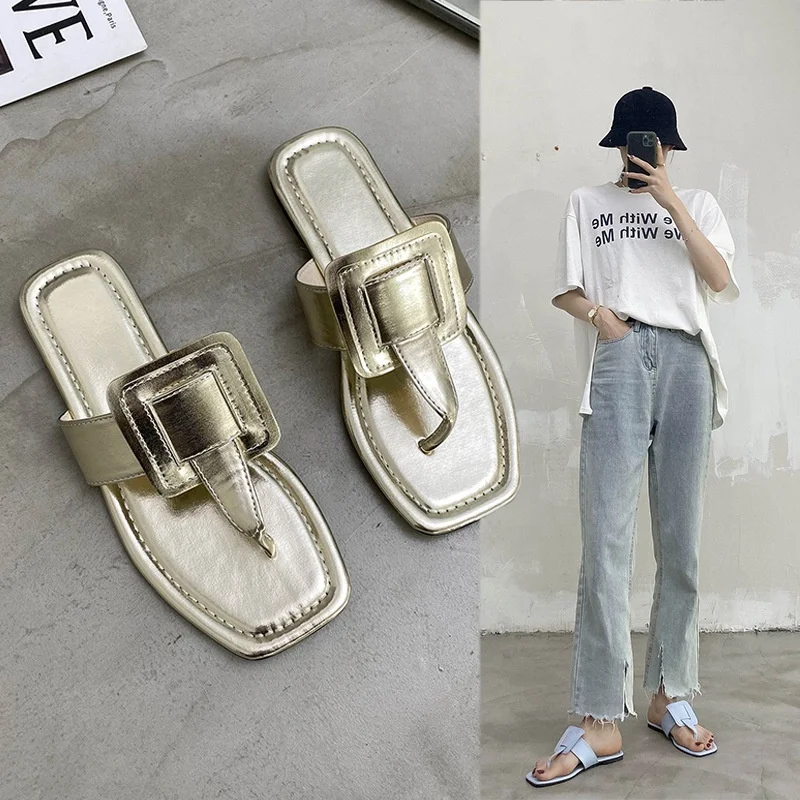 Leslides New Style Trending 2021 Summer Cheap Ladies Flip Flops Gold Leather Flat Sandals Women Beach Slides Flat Slippers, Gold/navy blue/black/white
Leslides New Style Trending 2021 Summer Cheap Ladies Flip Flops Gold Leather Flat Sandals Women Beach Slides Flat Slippers, Gold/navy blue/black/white