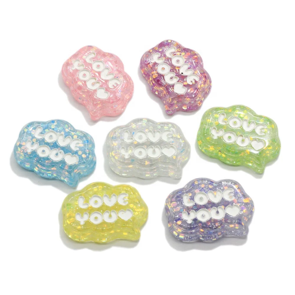 Transparent Cloud Glitter Cute LOVE YOU Words Shine Resin Cloud Glitter Flatback Resin Charms For Craft DIY Decor Phone Stickers, Picture
Transparent Cloud Glitter Cute LOVE YOU Words Shine Resin Cloud Glitter Flatback Resin Charms For Craft DIY Decor Phone Stickers, Picture