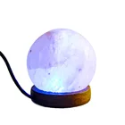 Wholesale fashion globe shape LED crystal salt lamps for home decor